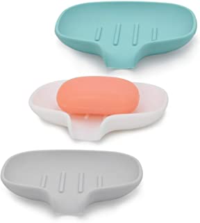 TOPSKY 2-Pack Soap Dish with Drain, Soap Holder, Soap Saver, Easy Cleaning,  Dry, Stop Mushy Soap (Pink)